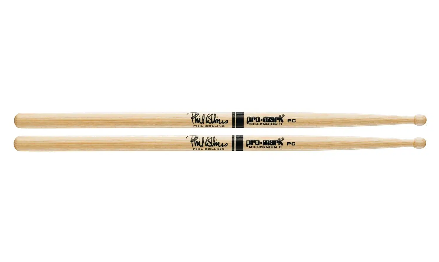 Promark TXPCW Phil Collins İmza Bageti Hickory Wood Tip | Amerikan Hickory Ağacı - Kısa Boyun - Ahşap Uç