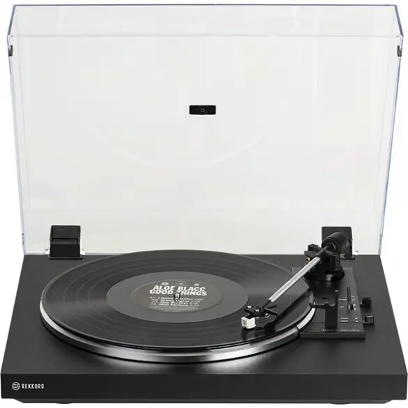 REKKORD AUDIO F100 Siyah Otomatik Pikap - AT3600L İğne ile