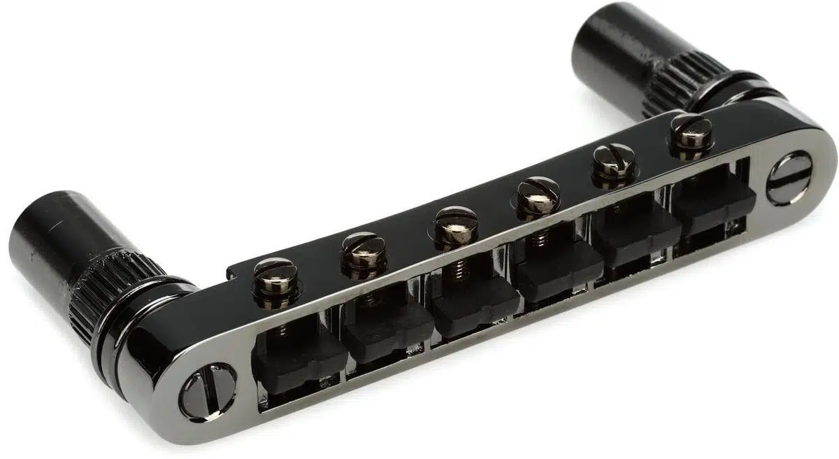 Graph Tech PS-8863-BN ResoMax NV2 Autolock Köprü (6mm - Black Nickel - String Saver)