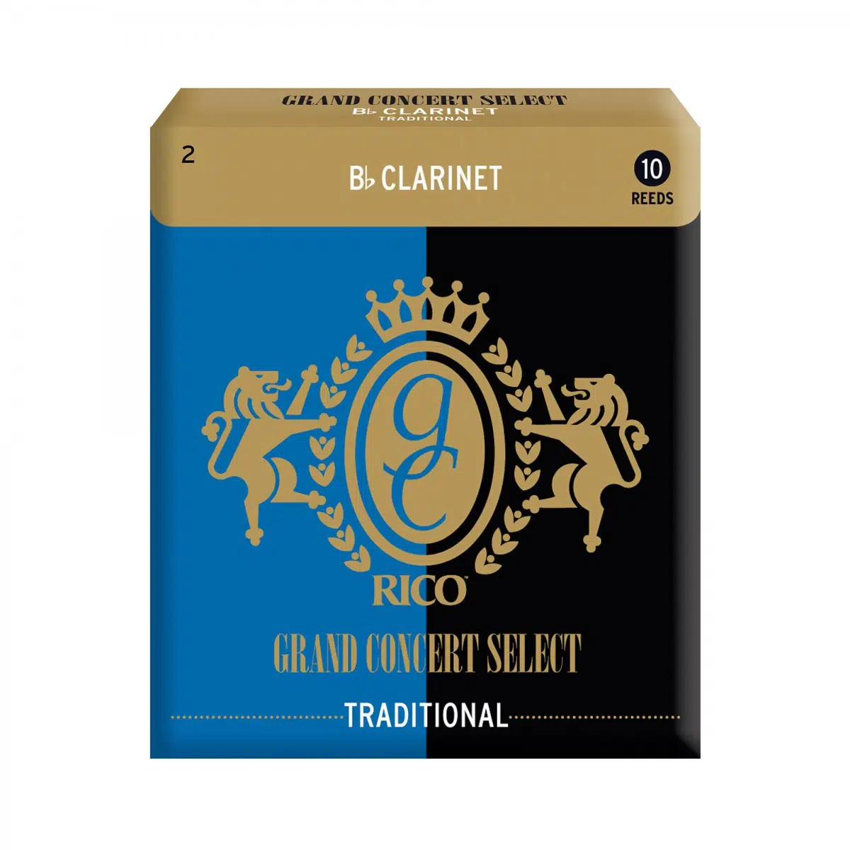 D'Addario RGC10BCL200 Grand Concert Bb Klarnet Kamışı No: 2.0 (Başlangıç/Eğitim) - 10'lu Paket | Yumuşak Başlangıç, Rahat Üfleme ve Berrak Ses Yapısı