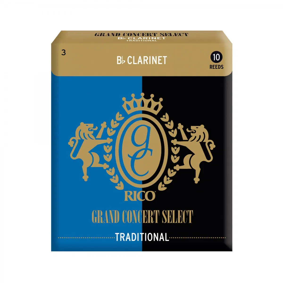 D'Addario RGC10BCL300 Grand Concert Bb Klarnet Kamışı No: 3.0 (Profesyonel) - 10'lu Paket | Sıcak ve Odaklanmış Ses, Zengin Harmonik İçerik