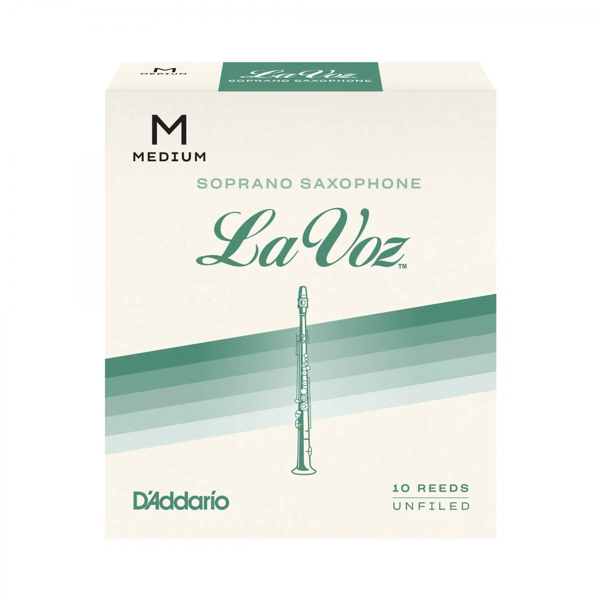 D'Addario RIC10MD La Voz Soprano Saksafon Kamışı Medium Sertlik (Profesyonel/Caz) - 10'lu Paket | Dengeli Caz Sesi ve Kararlı Ses Üretimi