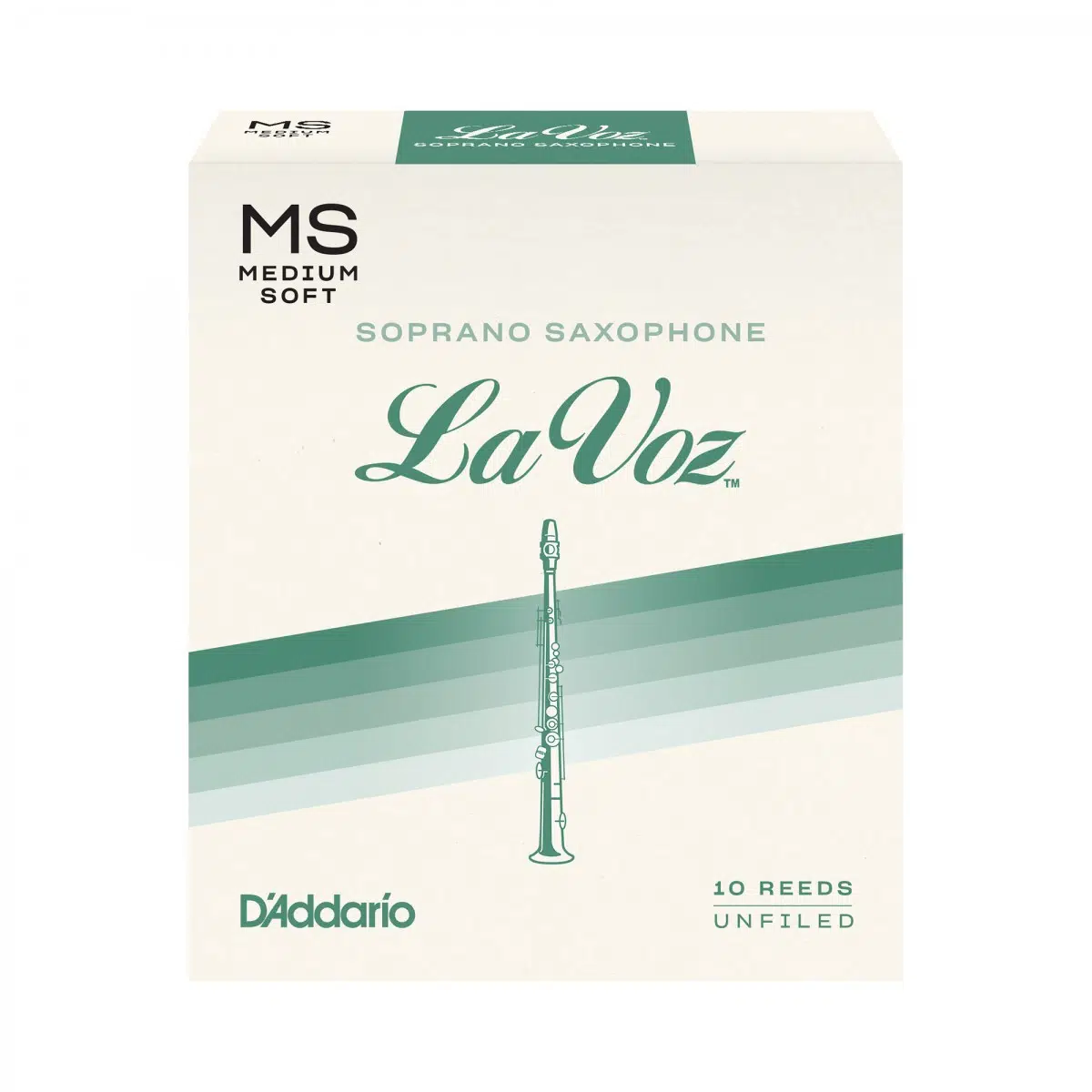 D'Addario RIC10MS La Voz Soprano Saksafon Kamışı Medium Soft Sertlik (Profesyonel/Caz) - 10'lu Paket | Yumuşak ve Kolay Çalım, Esnek Ton Yapısı