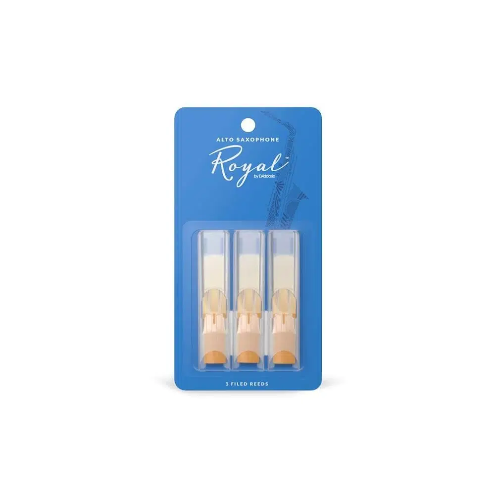 Rico RJB0320 Royal Alto Saksafon Kamışı No: 2.0 (Eğitim/Hobi) - 3'lü Paket | Fransız Kesim (Filed), Esnek Tepki ve Eğitim İçin İdeal