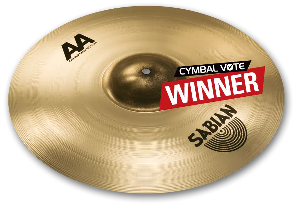 Sabian 2180772B AA Raw Bell Crash 18 İnç Davul Zili (Profesyonel) | İşlenmemiş Ham Göbek (Raw Bell), Net Duyum ve Parlak Crash Tonları