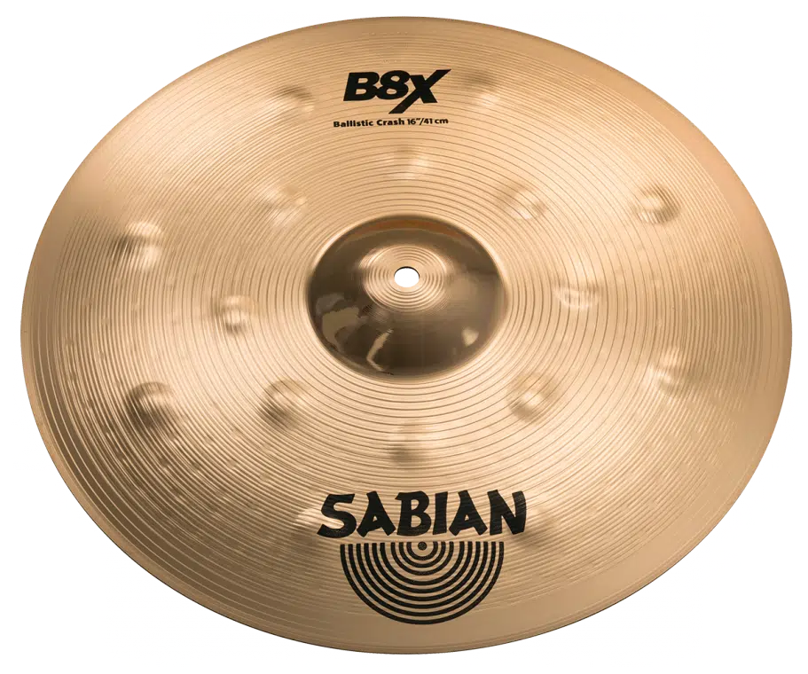 Sabian 416BCX B8X Ballistic Crash Zil (16 İnç) | Özel Çekiçleme - Patlayıcı Ses - Efektif