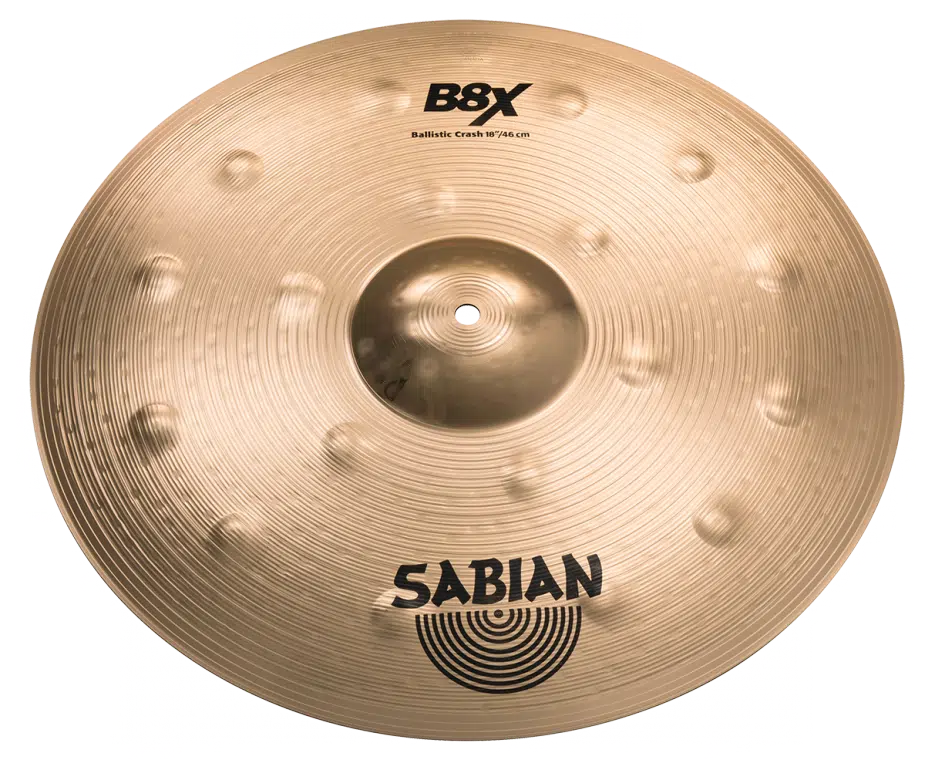 Sabian 418BCX B8X Ballistic Crash Zil (18 İnç) | Özel Çekiçleme - Agresif Ton - Rock/Metal