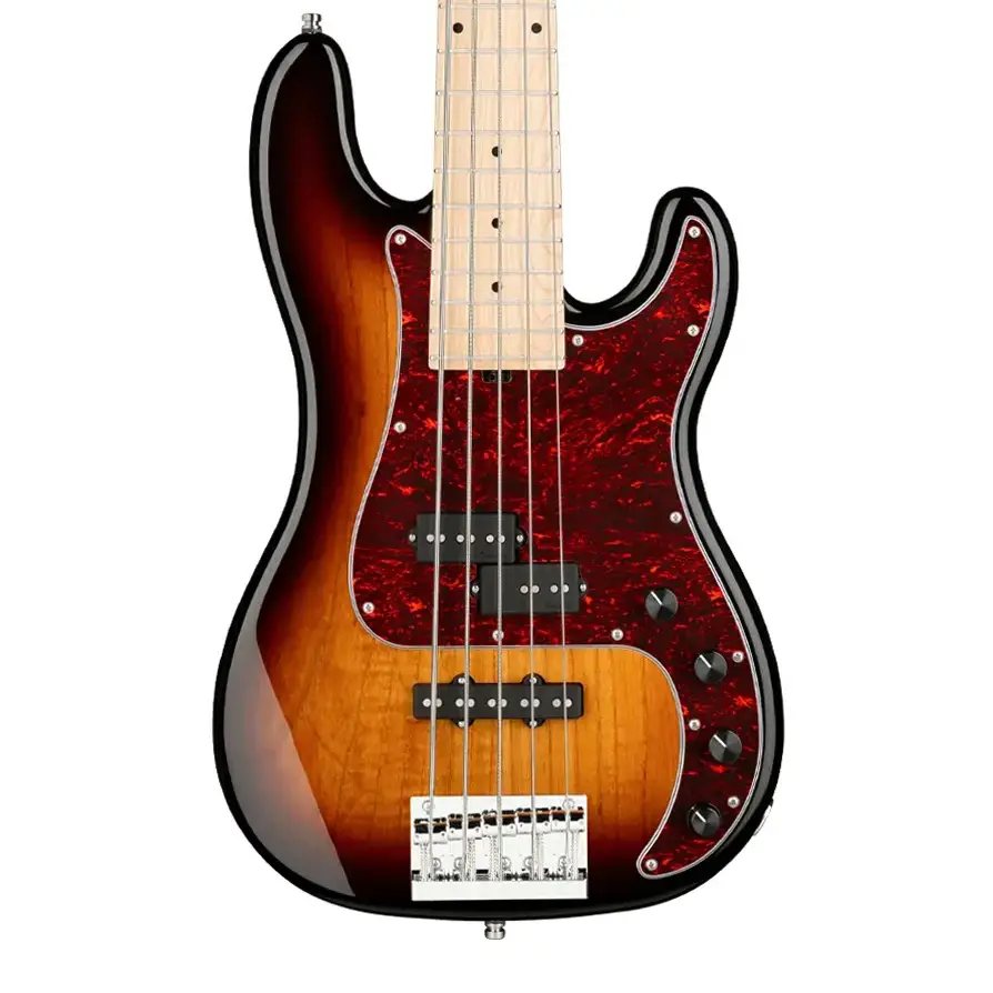 Sadowsky MetroLine 21 Perde Hybrid P/J 5 Telli Bas Gitar - 59 Burst Transparent High Polish