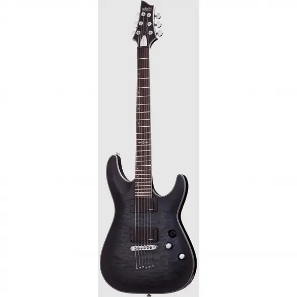 Schecter C-1 Platinum Elektro Gitar (See-Thru Siyah Saten)