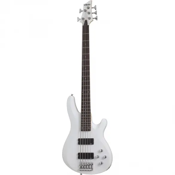 Schecter C-5 Deluxe 5 Telli Bas Gitar (Satin White)