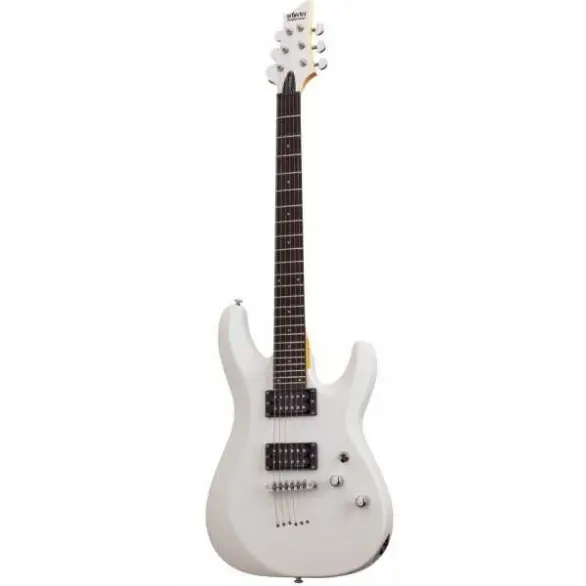 Schecter C-6 Deluxe Elektro Gitar (Satin White)