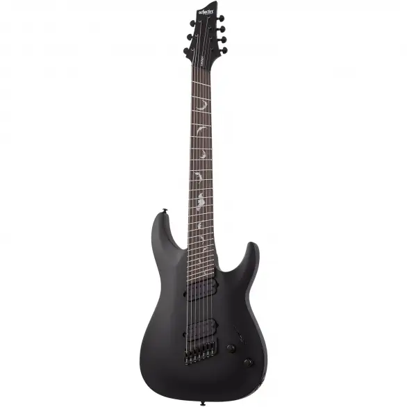 Schecter Damien-7 Multiscale 7 Telli Elelktro Gitar (Mat Siyah)