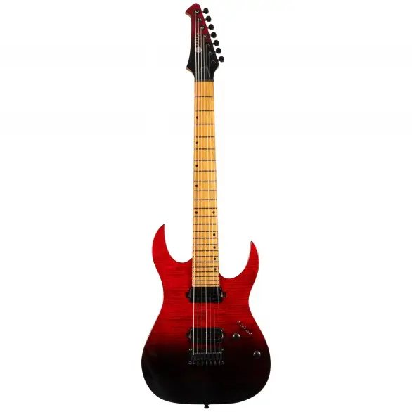 Spira S-457 TRD 7 Telli Elektro Gitar (Kırmızı Siyah)