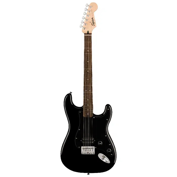 Squier 0373301506 Sonic Stratocaster Hardtail H Gitar (Siyah) | Tek Humbucker Sabit Köprü ve Siyah Pickguard ile Rock Makinesi