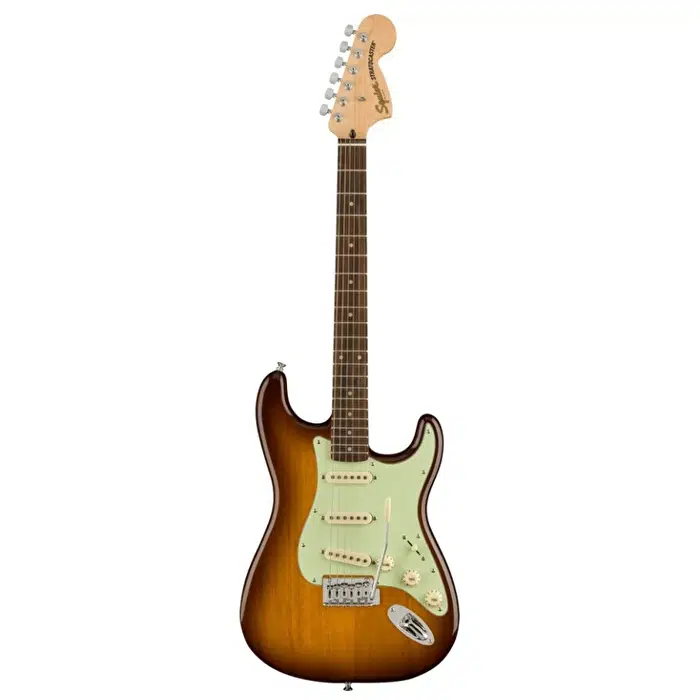 Squier 0378006542 FSR Affinity Stratocaster Gitar (Honey Sunburst) | Bal Rengi Sunburst Nane Yeşili Pickguard ve Özel Üretim