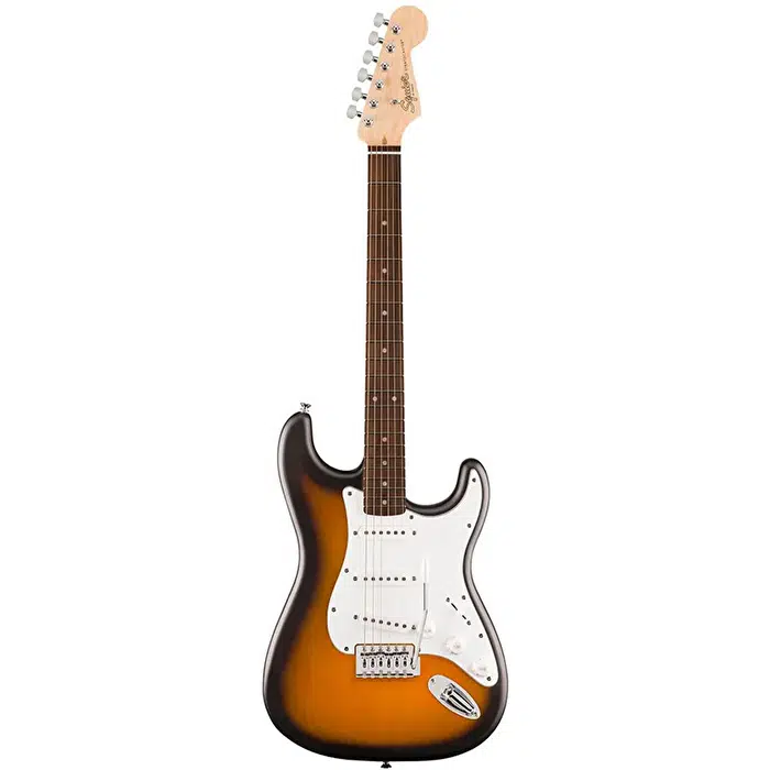 Squier 0379600503 Debut Stratocaster Elektro Gitar (2-Color Sunburst) | Klasik Sunburst Rengi Laurel Klavye ve 3 Single-Coil