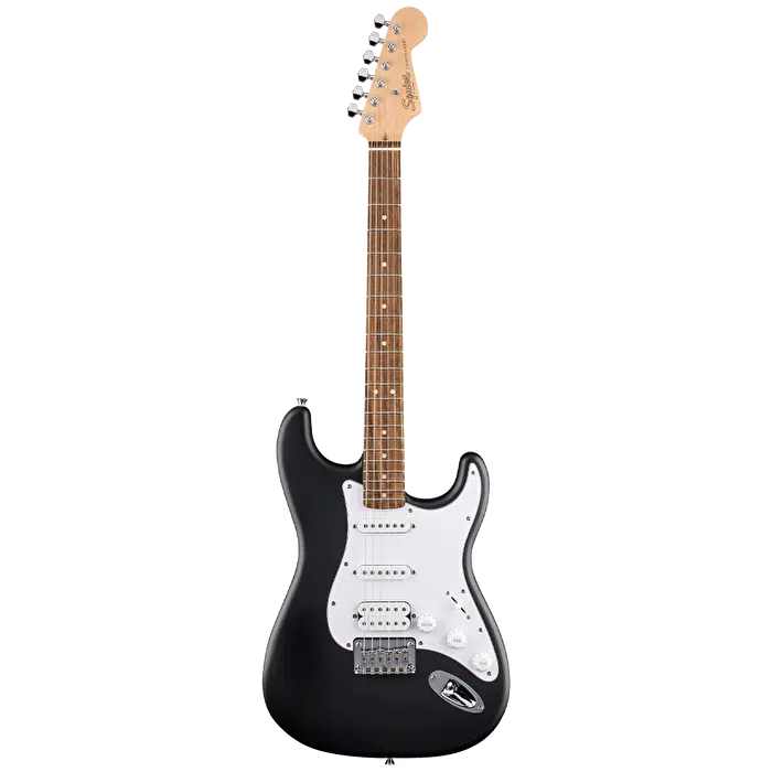 Squier 0379630506 Debut Stratocaster HSS Sabit Köprü Gitar (Siyah) | Siyah Renk Sabit Köprü ile Kolay Akort ve HSS Gücü