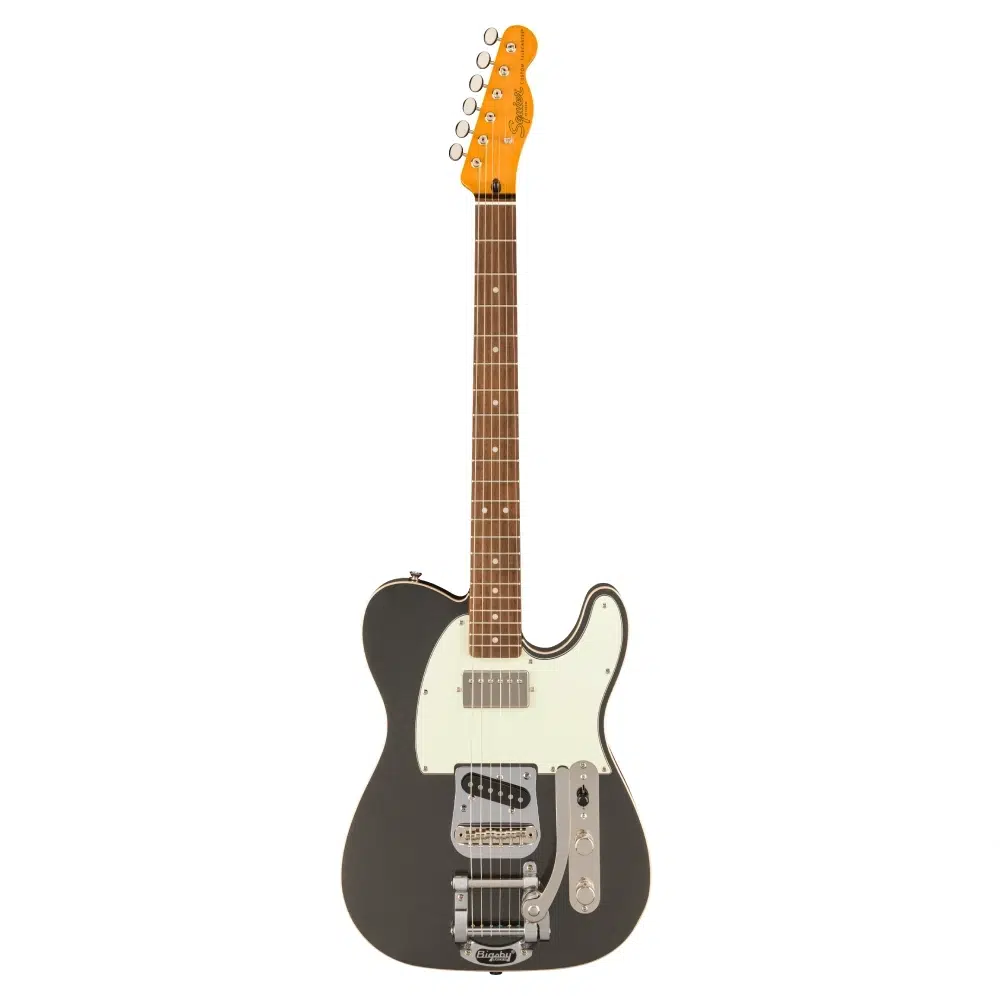 SQUIER 0374048969 Limited Edition Classic Vibe '60s Custom Telecaster SH | Charcoal Frost Metallic, Bigsby Köprü, Çift Bağlamalı (Double Bound) Gövde, Özel Seri