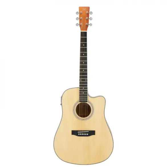 SX SD104CE Elektro Akustik Gitar (Natural)
