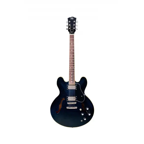 SX SEL6GBU Semi Hollow Elektro Gitar (Glitter Blue)