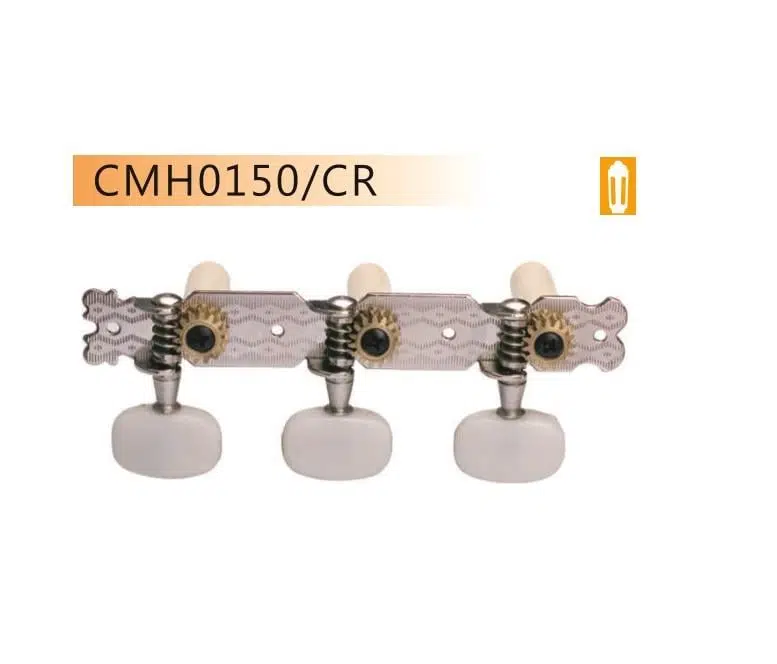 Valencia CMH0150CR Klasik Gitar Burgusu (Krom) | 3 Sağ 3 Sol - Standart Uyum - Dayanıklı