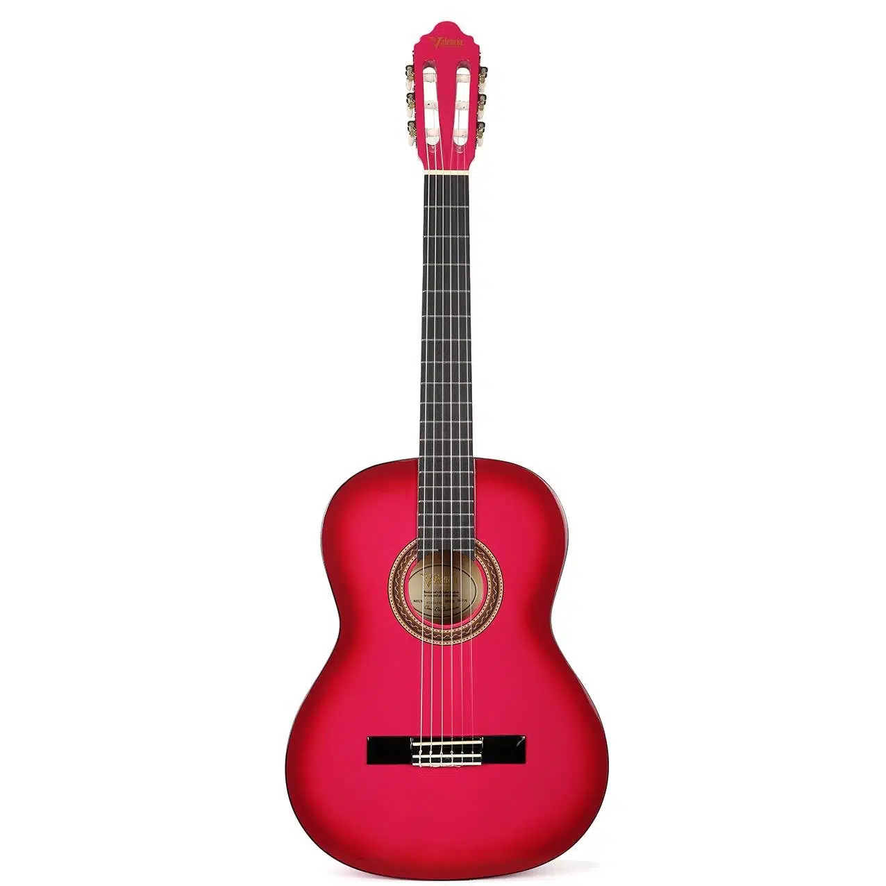 Valencia VC104TPKS Klasik Gitar 4/4 (Pembe Sunburst) | Sap Çelikli - Parlak Cila - Yetişkin Boy