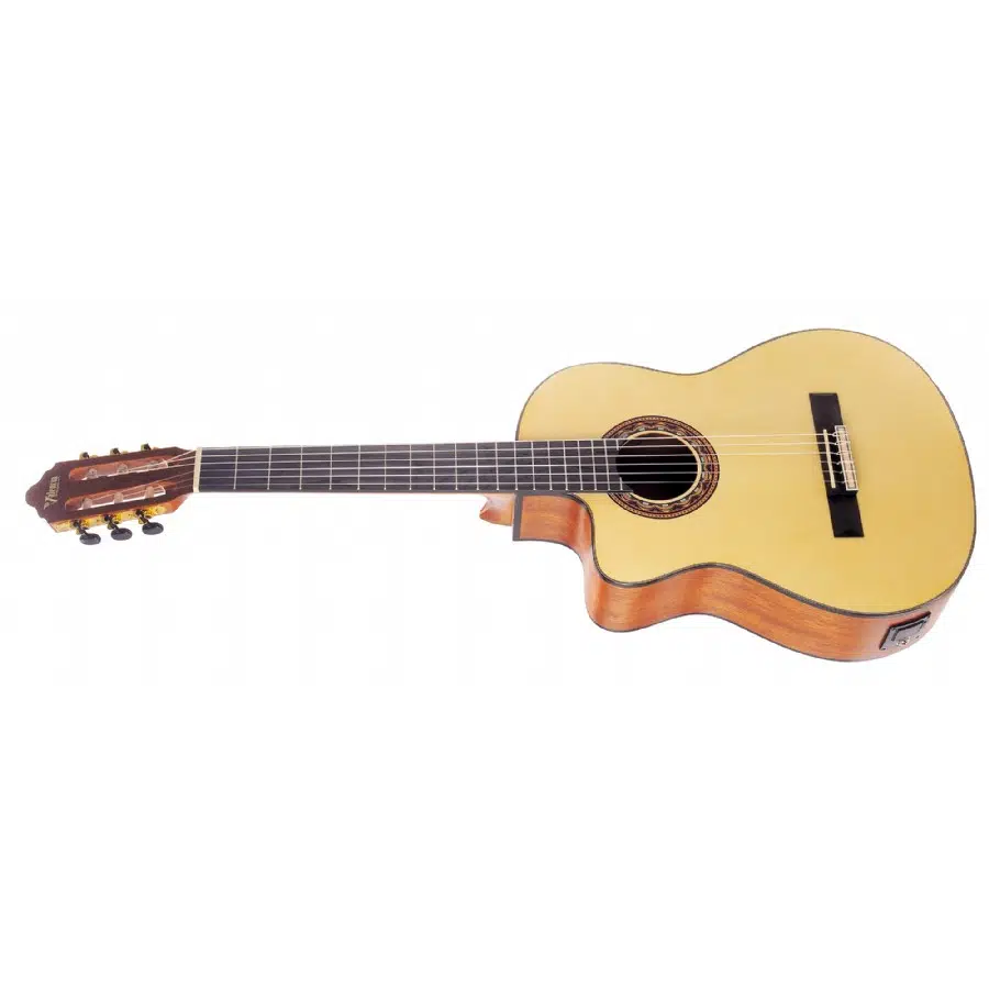 Valencia VC304CEL Elektro Klasik Gitar Solak (Cutaway) | Solaklar İçin - Ekolayzırlı - Kesik Kasa