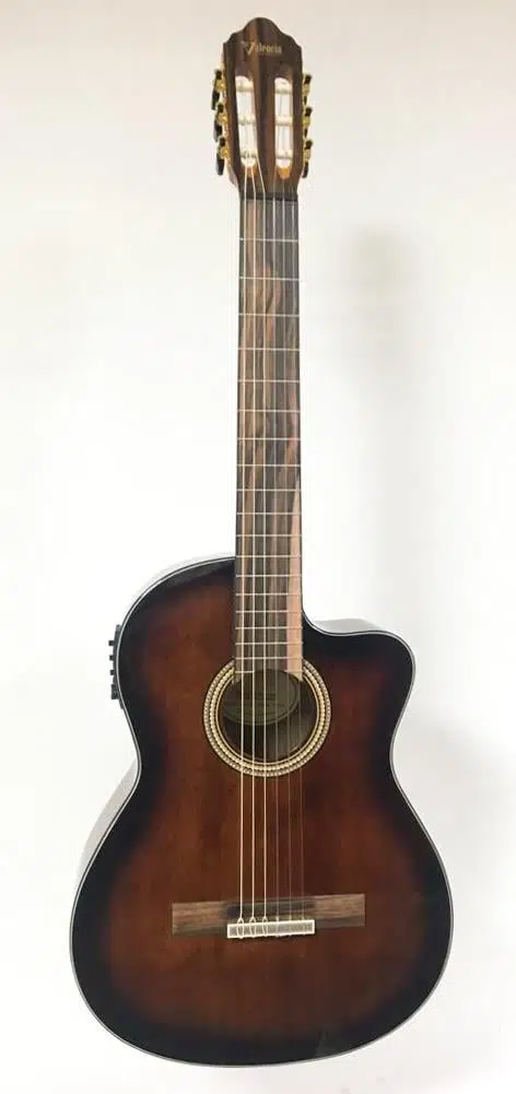 Valencia VC564CEBSB Elektro Klasik Gitar Cutaway (Kahve Sunburst) | Kesik Kasa - Ekolayzırlı - Parlak Cila