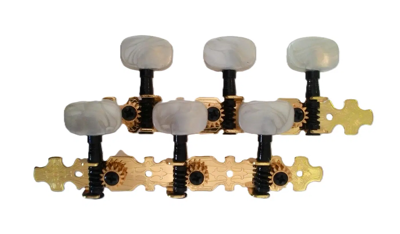 Valencia VCMH0150GD Klasik Gitar Burgusu (Gold) | Altın Kaplama - 3 Sağ 3 Sol - Şık Görünüm