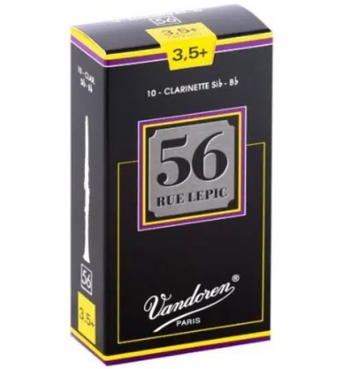 Vandoren CR5035+ 56 Rue Lepic Bb Klarnet Kamışı No: 3.5+ (Profesyonel) - 10'lu Kutu | Hassas Derecelendirme ve Üstün Malzeme Kalitesi