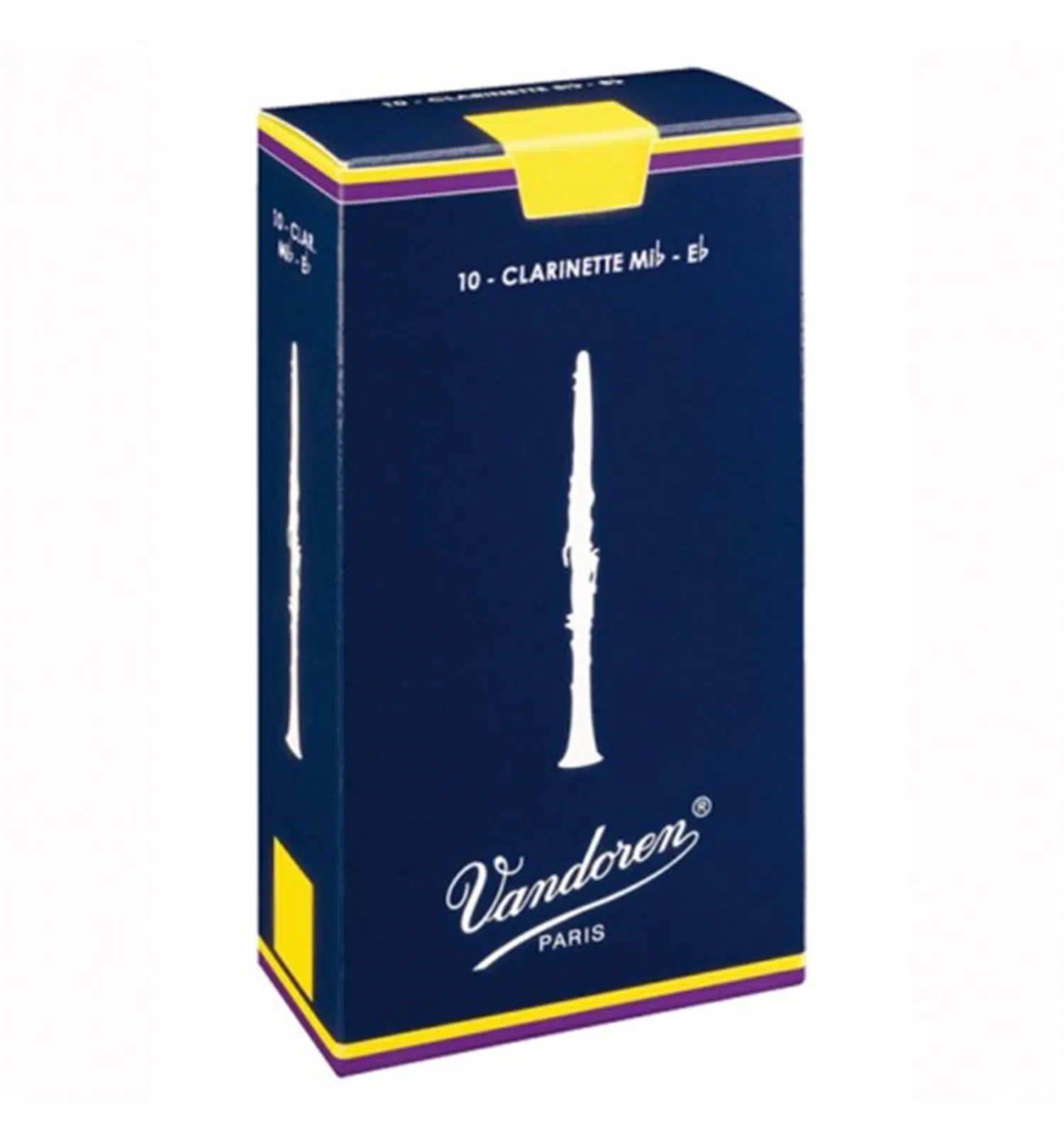 Vandoren CR1135 Traditional Mavi Kutu Eb Klarnet Kamışı No: 3.5 (Profesyonel) - 10'lu Kutu | Esnek Üfleme Tepkisi, Tutarlı Malzeme Kalitesi ve Zengin Harmonikler