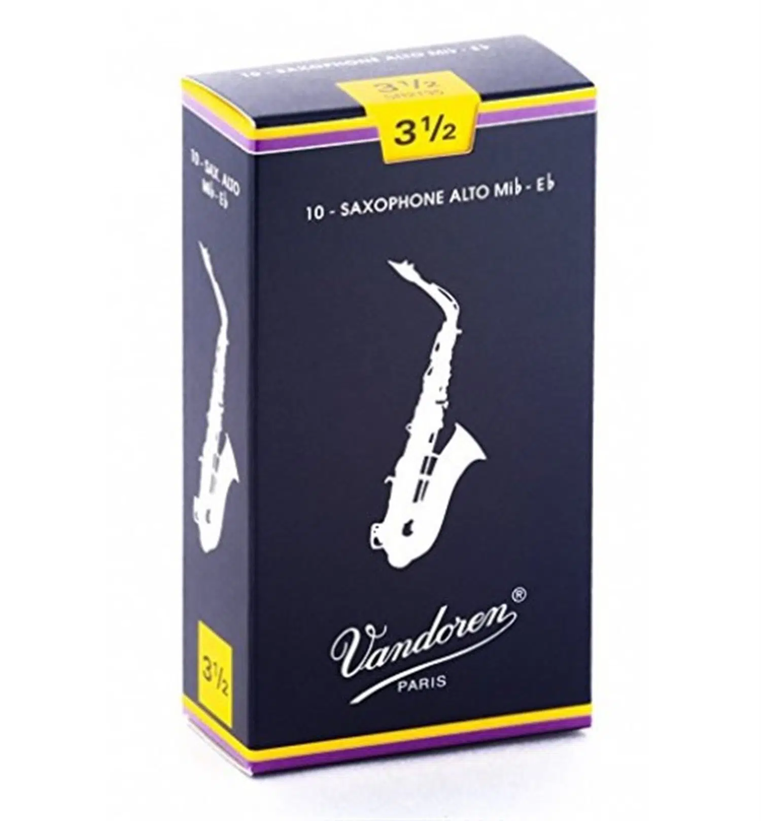 Vandoren SR2135 Traditional Mavi Kutu Alto Saksafon Kamışı No: 3.5 (Profesyonel) - 10'lu Paket | Kararlı Ton Yapısı ve Zengin Harmonik İçerik