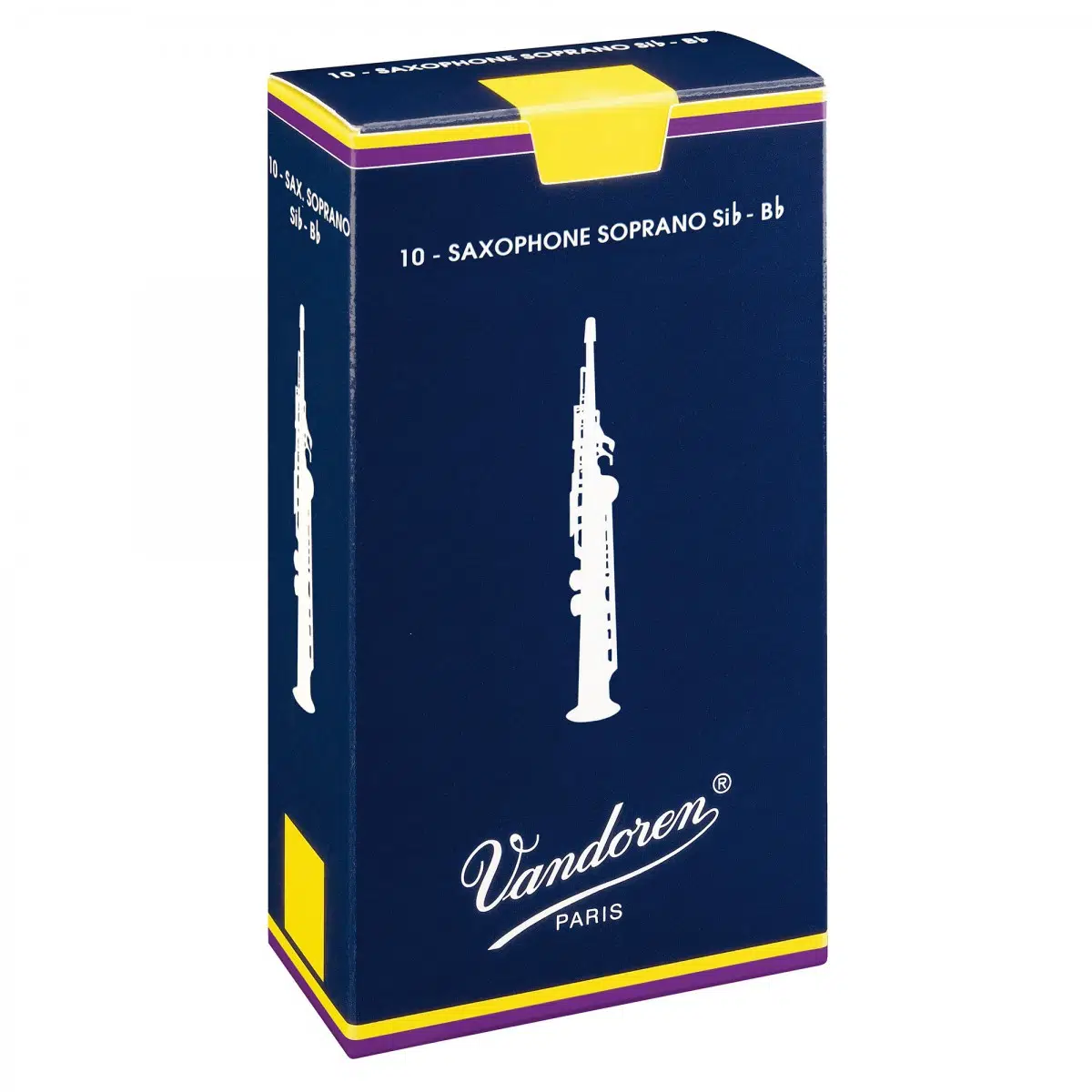 Vandoren SR2025 Soprano Saksafon Kamışı No: 2.5 (Profesyonel) | 10'lu Paket, Tradisyonel Mavi Kutu Serisi, Berrak ve Zengin Ses Karakteri
