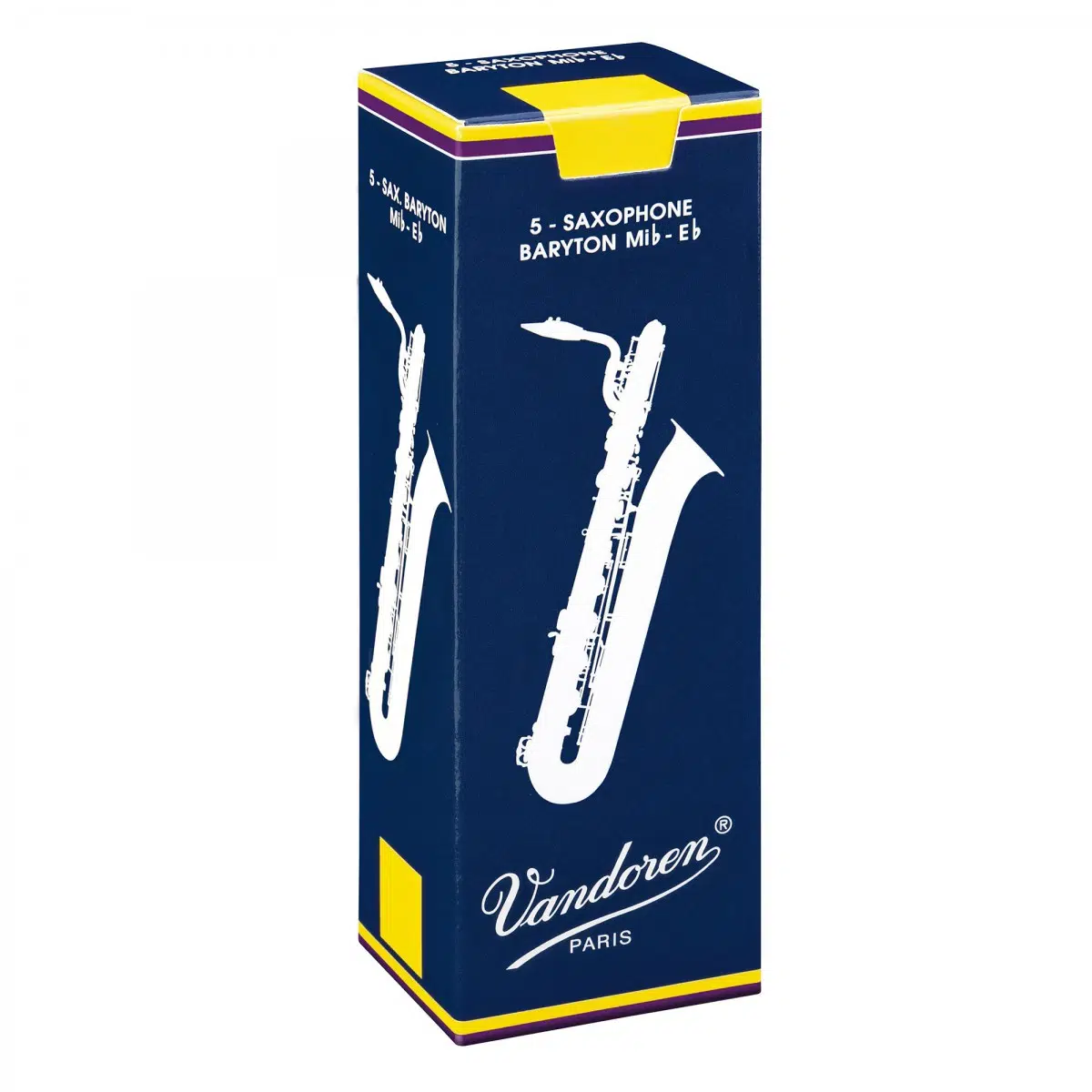 Vandoren SR2425 Traditional Bariton Saksafon Kamışı No: 2.5 (Orta Seviye) - 5'li Paket | Güçlü ve Dolgun Alt Tonlar, Esnek Üfleme Tepkisi ve Kararlı Ses