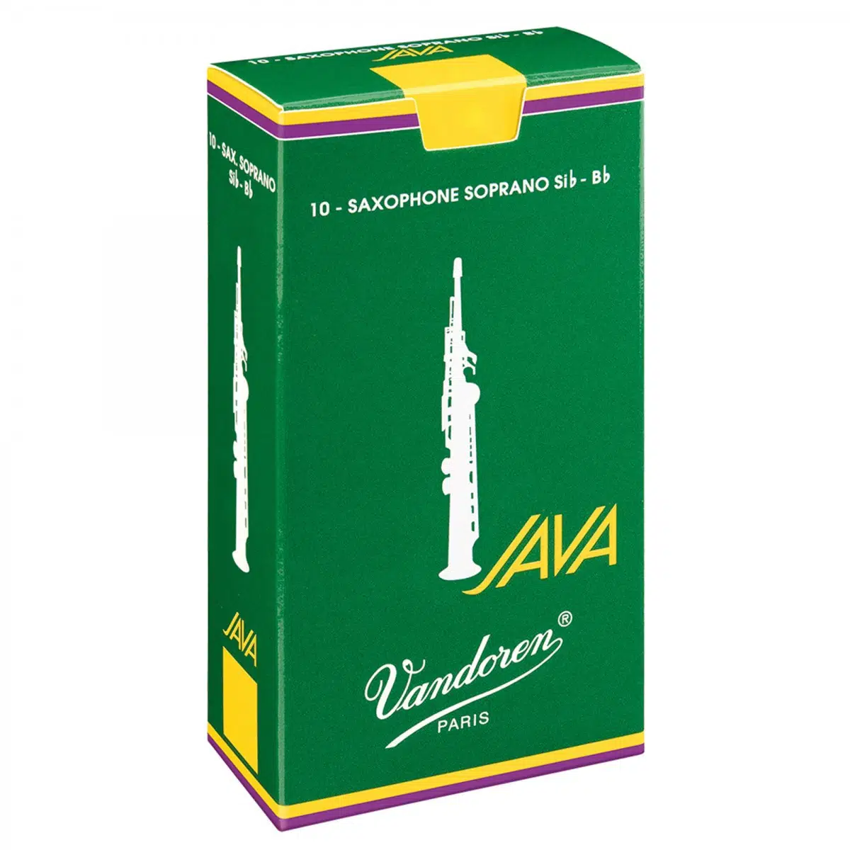 Vandoren SR3025 Java Soprano Saksafon Kamışı (Profesyonel - 10lu) No:2,5 | Yeşil Java Serisi, Parlak ve Canlı Ses, Tam Uyumlu Yapı
