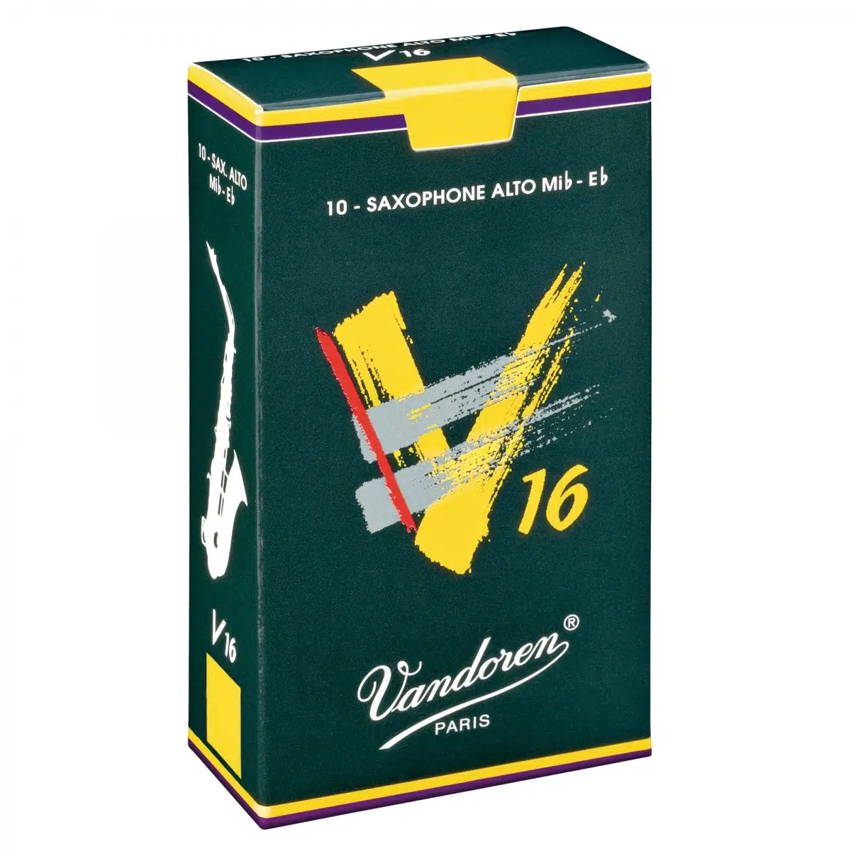 Vandoren Sr702 V16 Alto Saksafon Kamışı - No: 2.0 (profesyonel - 10'lu Kutu) | V16 Serisi Kalın Uç Ve Uzun Palet Tasarımı, Güçlü Projeksiyon, 1950'lerin Caz Tonu | İçerik: 10'lu Kutu