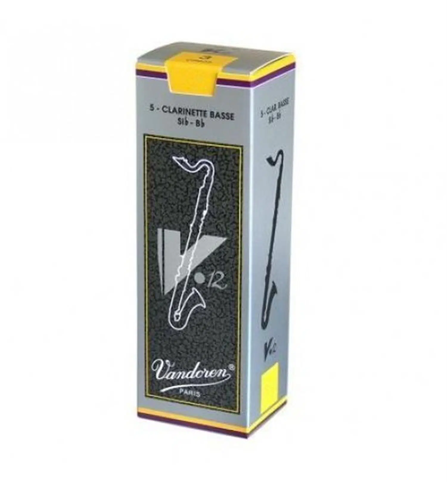 Vandoren Cr623 V12 Bas Klarnet Kamışı No: 3.0 (profesyonel) - 5'li Kutu | Gümüş Kutu Serisi, Kalın Topuk Yapısı İle Zengin Ve Derin Tonlar, Üstün İcra Kontrolü | Uyum: Tüm Standart Bas Klarnet Bekleri