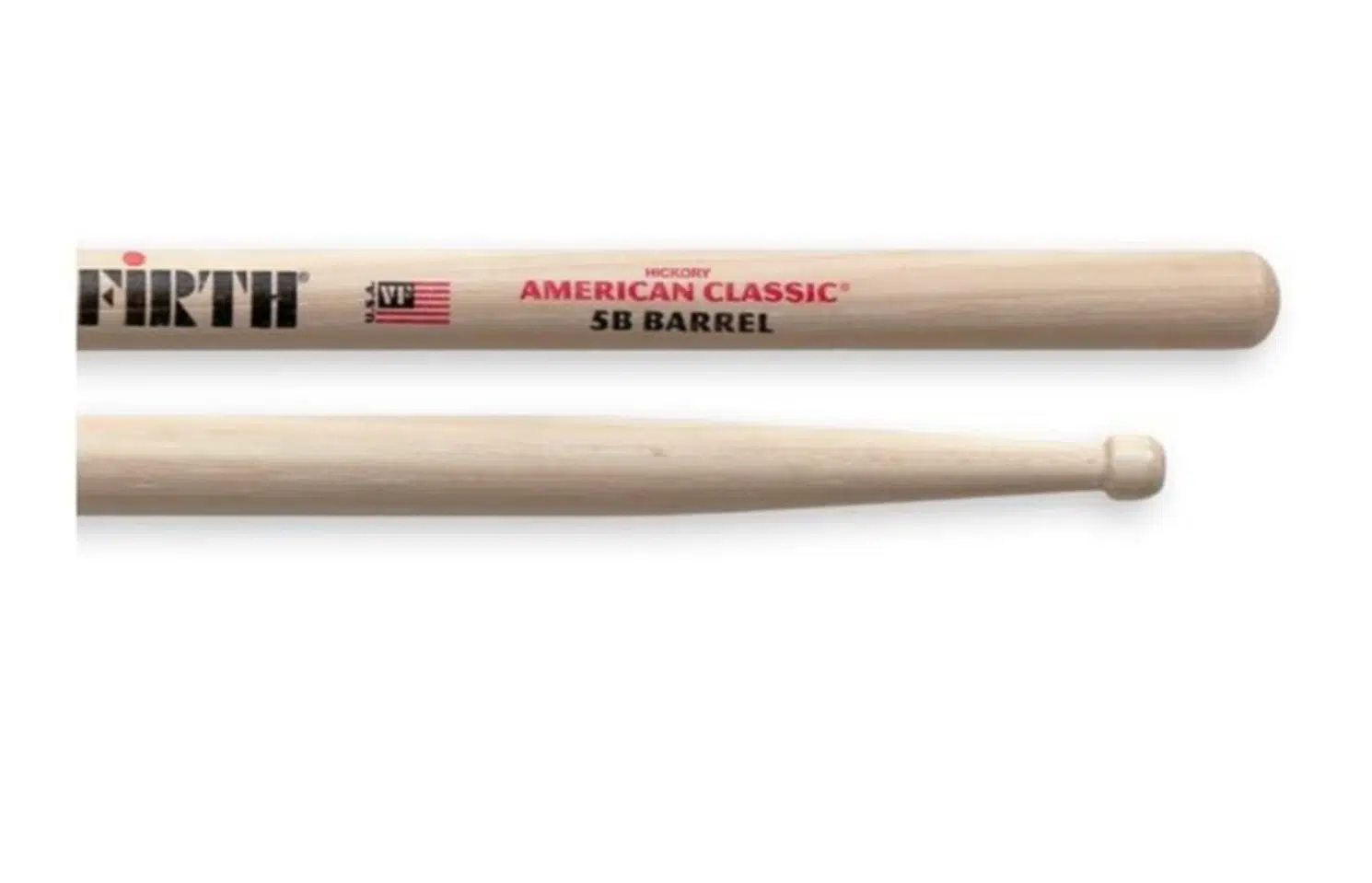 Vic Firth V5BBRL American Classic 5B Barrel Tip Baget | Fıçı Uç - Geniş Yüzey Teması - Dolgun Ton