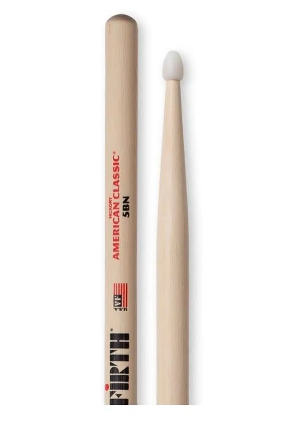 Vic Firth V5BN American Classic 5B Nylon Baget | Naylon Uç - Parlak Zil Sesi - Dayanıklı