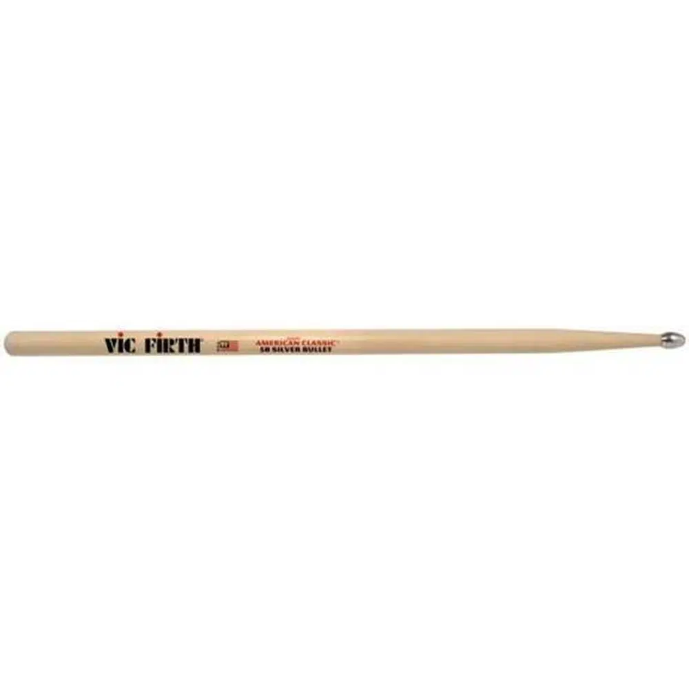 Vic Firth V5BSB American Classic 5B Silver Kapsül Baget | Alüminyum Uç - Çok Parlak Zil Sesi - Güçlü