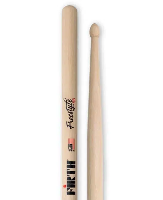 Vic Firth FS5B American Concept Freestyle 5B Baget | Ekstra Uzun Sap - Geniş Tutuş Alanı - Rock