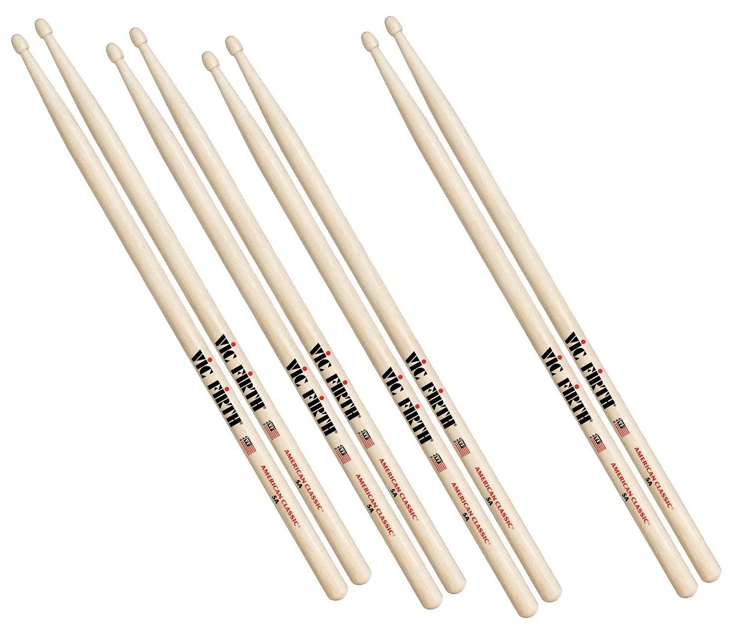 Vic Firth P5B.3-5B.1 American Classic 5B (3 Al 1 Bedava) | Kampanyalı Set - Rock Standardı - Ahşap Uç