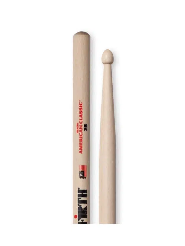 Vic Firth V2B American Classic 2B Baget | Ağır Rock/Metal - Kalın Gövde - Ahşap Uç