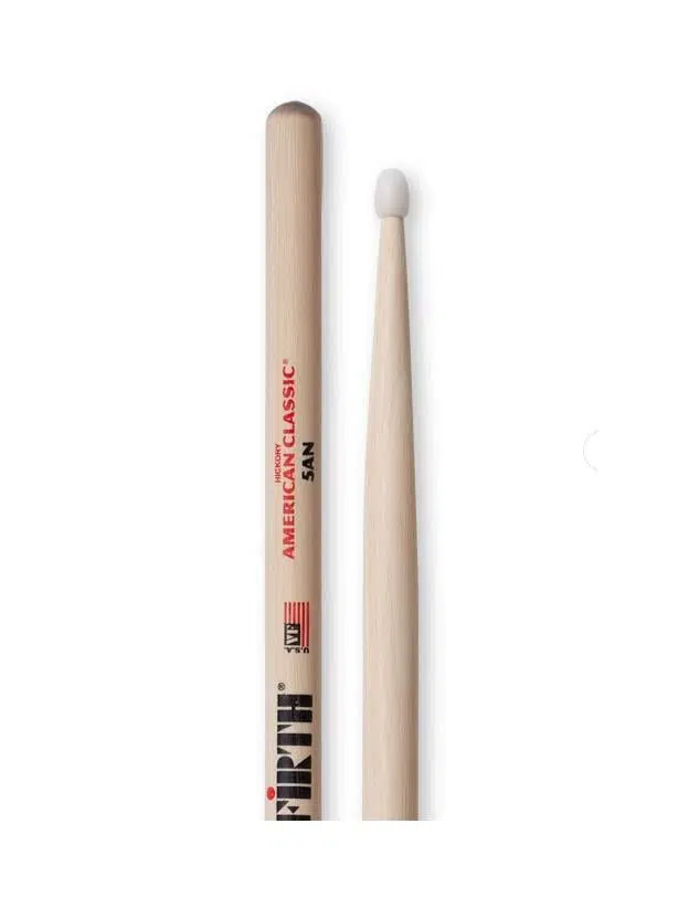 Vic Firth V5AN American Classic 5A Nylon Baget | Naylon Uç - Net Zil Sesi - Dayanıklı