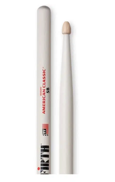 Vic Firth V5BW American Classic 5B White Baget | Beyaz Kaplama - Görsel Şov - Ahşap Uç