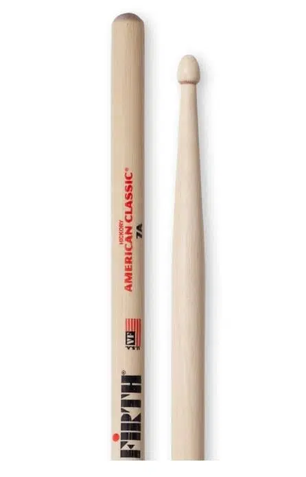 Vic Firth V7A American Classic 7A Baget | Caz Standardı - Hızlı ve Hafif - Ahşap Uç
